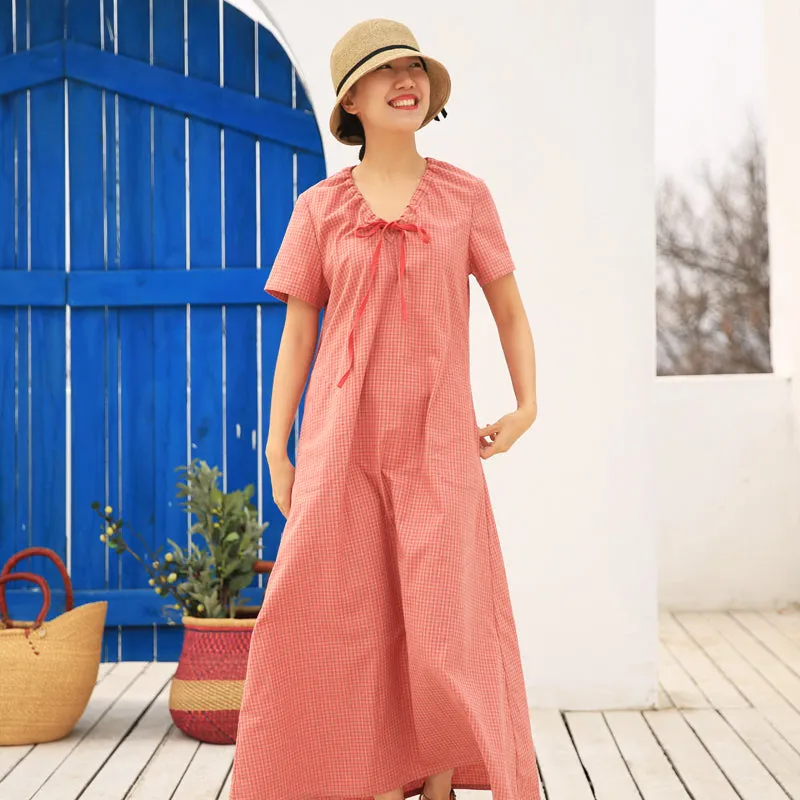 Red Maxi Dress Summer Linen Bridemaid Dress Wedding Dress Women Linen Dresses Z97304