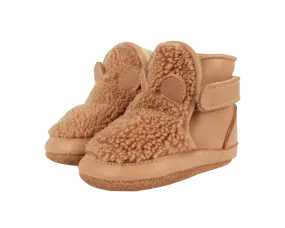 Richy Booties | Teddy Bear | Light Maple Curly Faux Fur