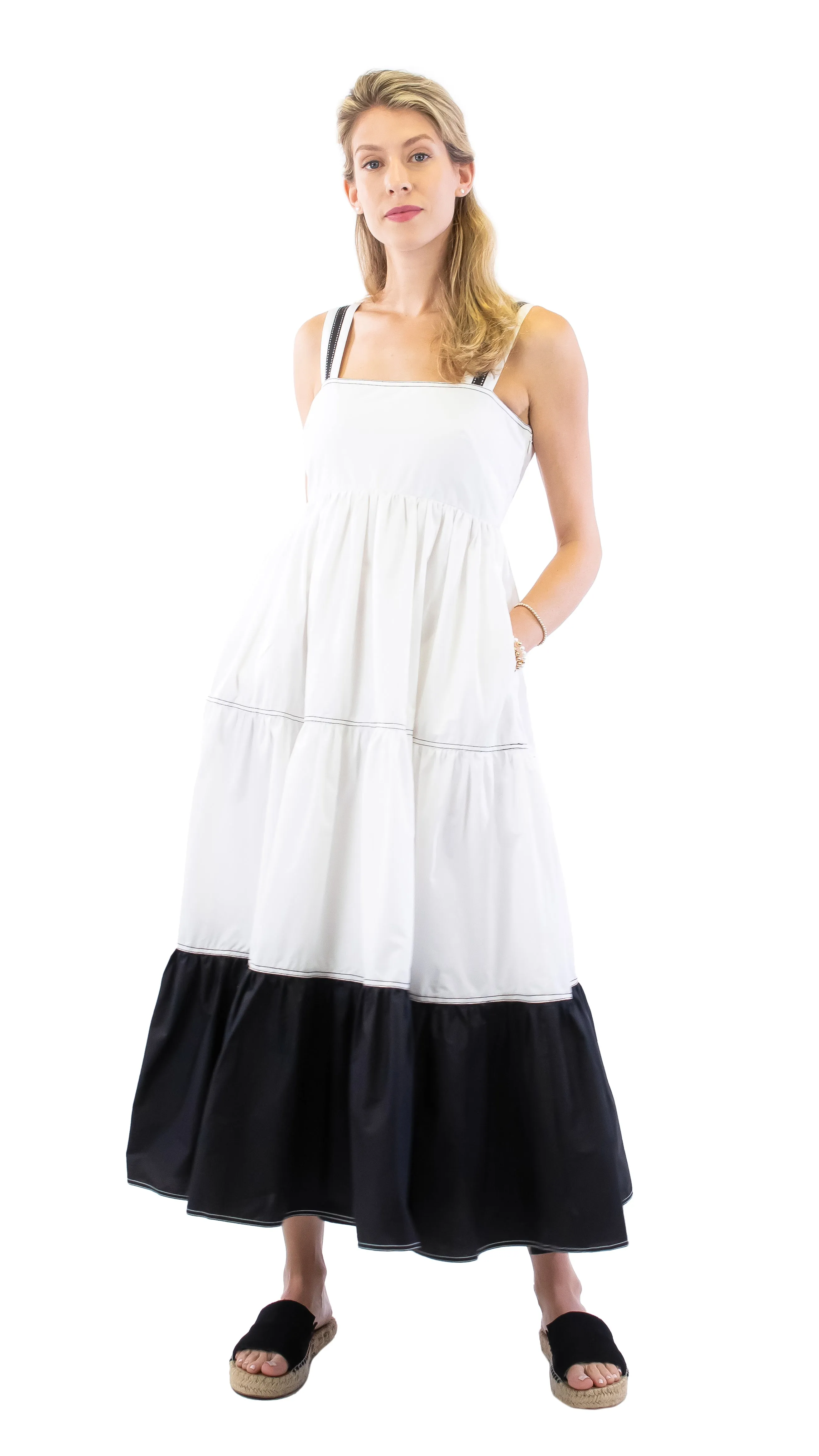 Rita Dress - White / Black