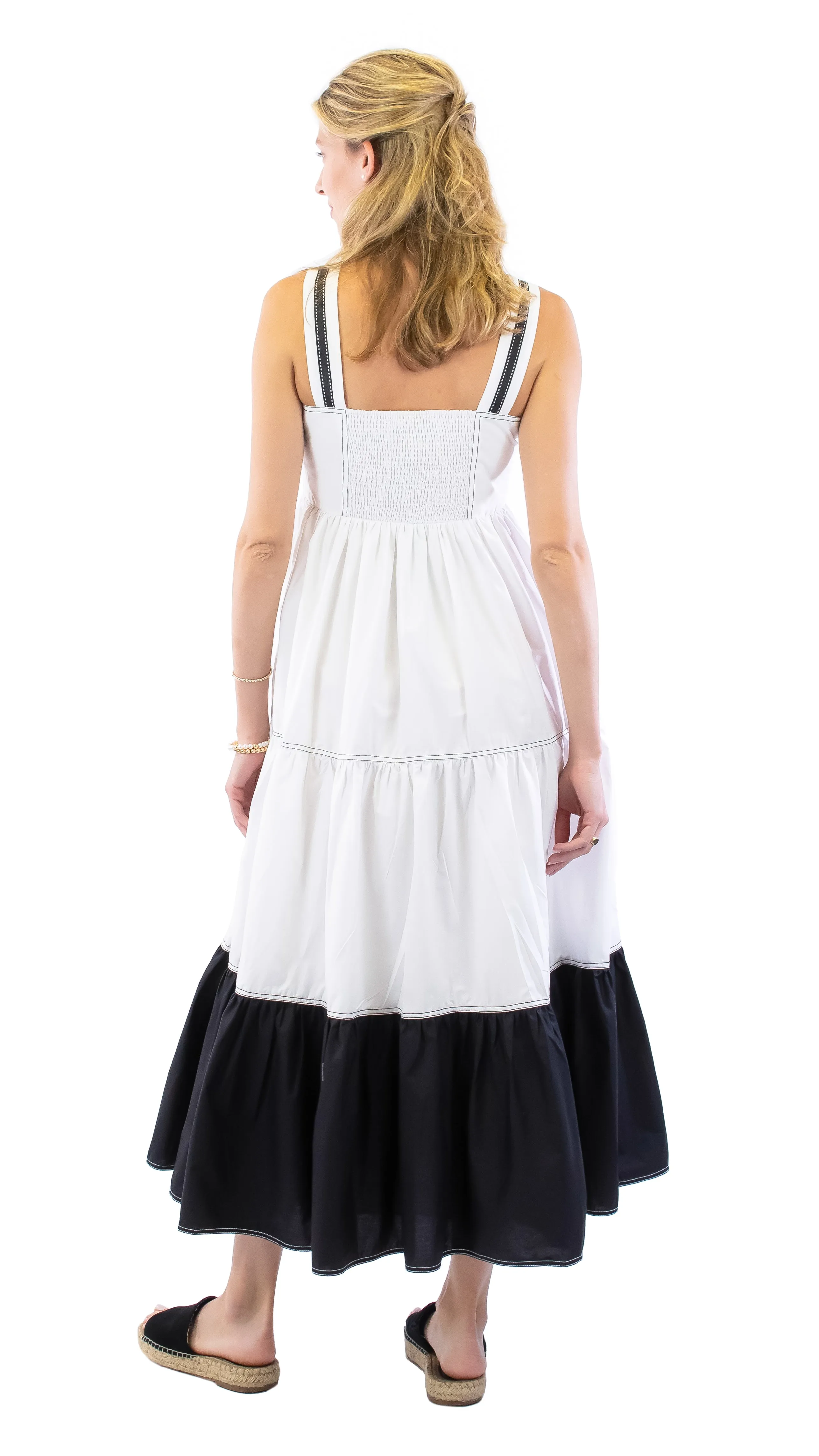 Rita Dress - White / Black