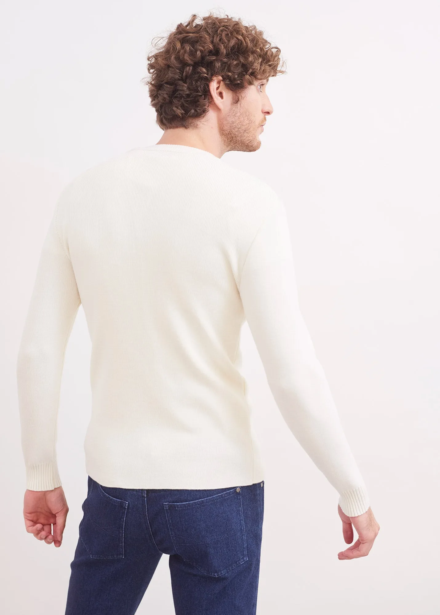 Rochefort sailor jumper - slim fit, in merino wool (ECUME)