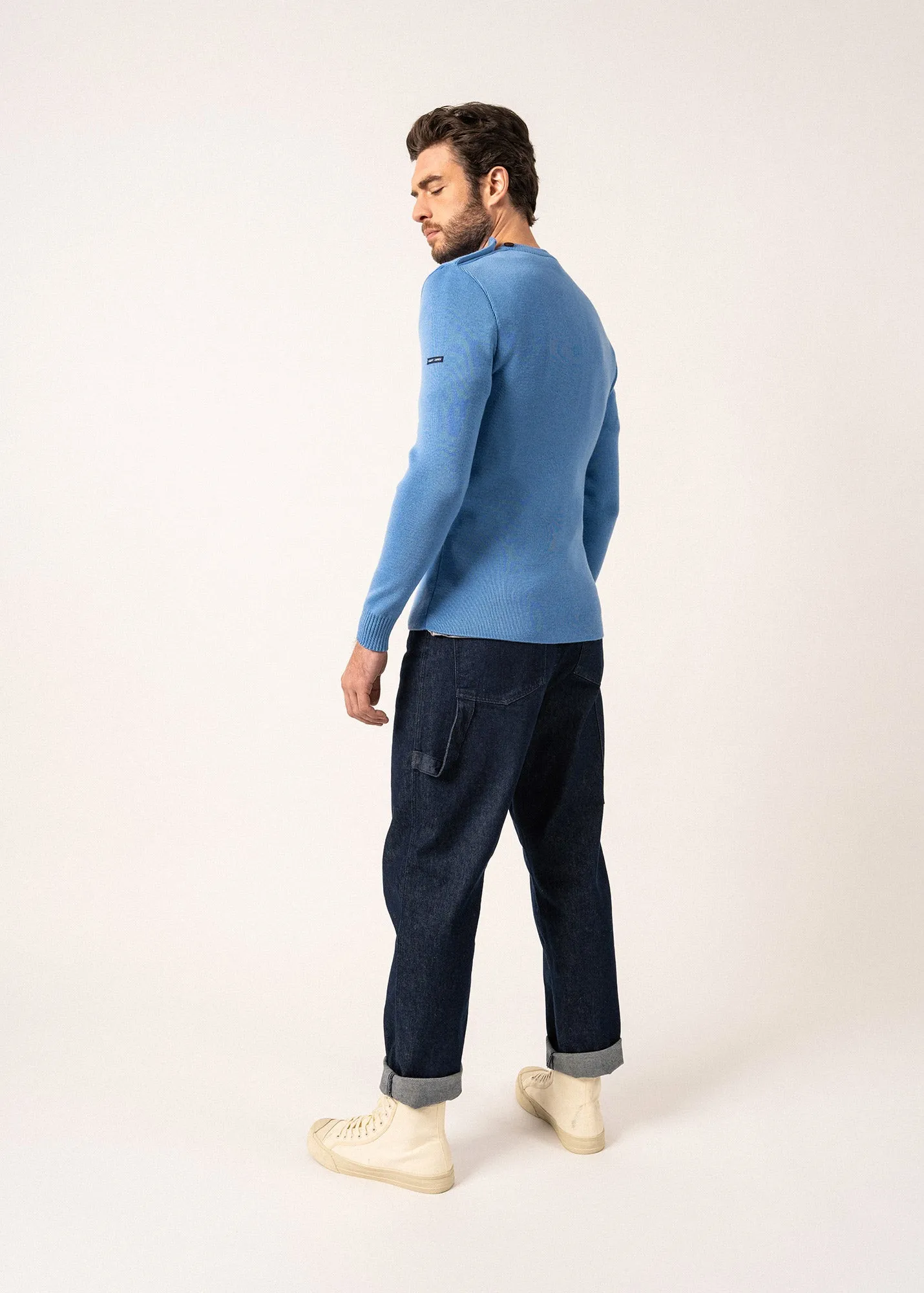 Rochefort sailor jumper - slim fit, in merino wool (OXYGENE)