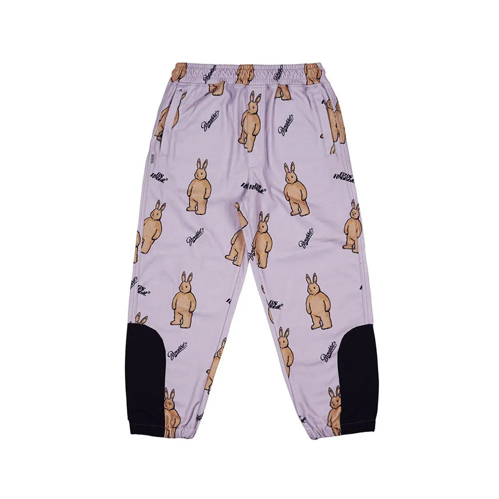 ROYAL FLEECE JOGGER PANTS BIG BEAR RABBIT PURPLE