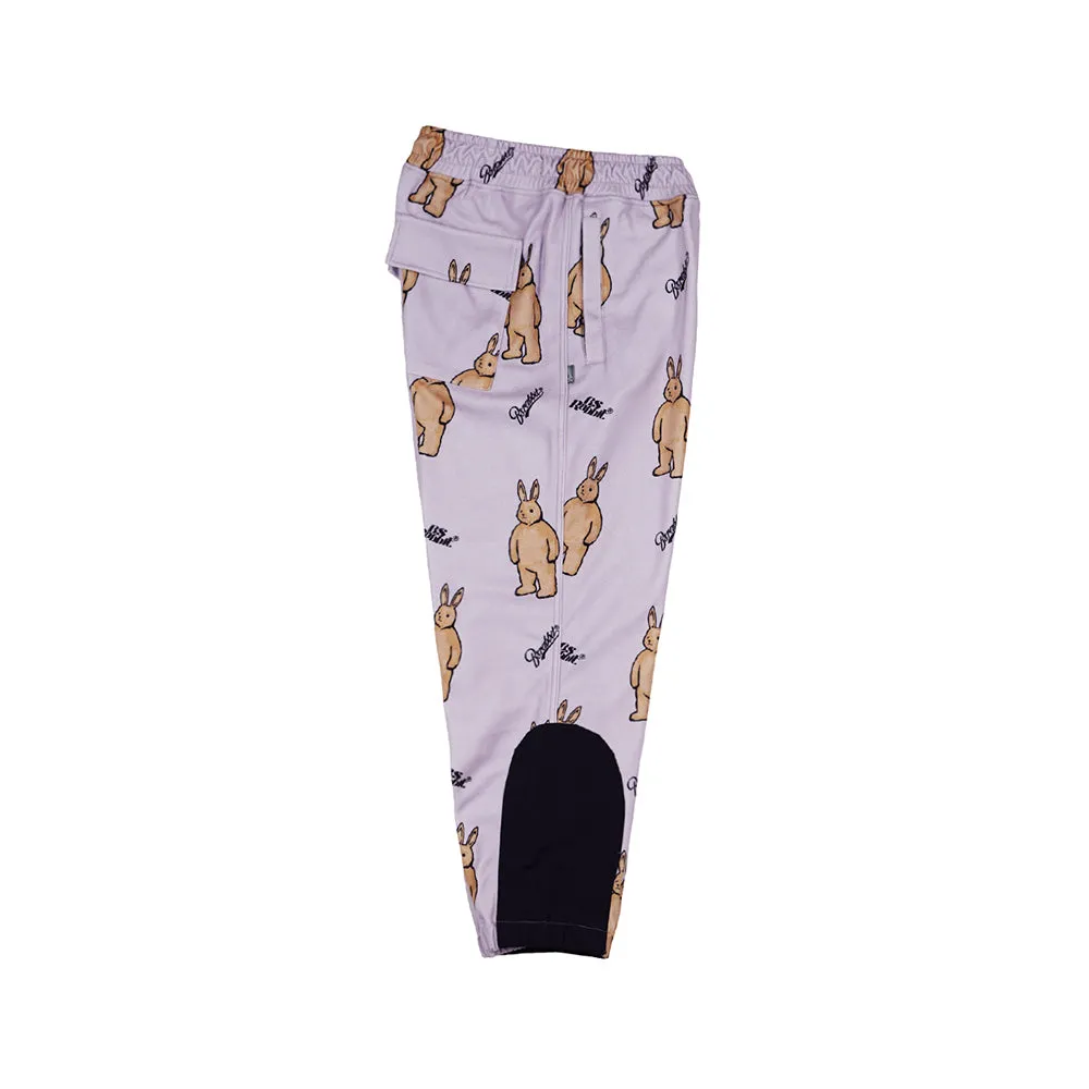 ROYAL FLEECE JOGGER PANTS BIG BEAR RABBIT PURPLE