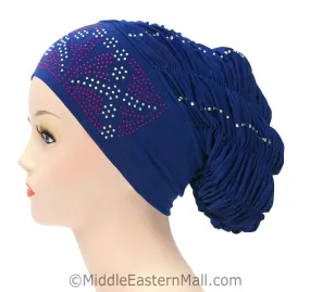 Royal Snood Ruched Hijab Caps Any stone design