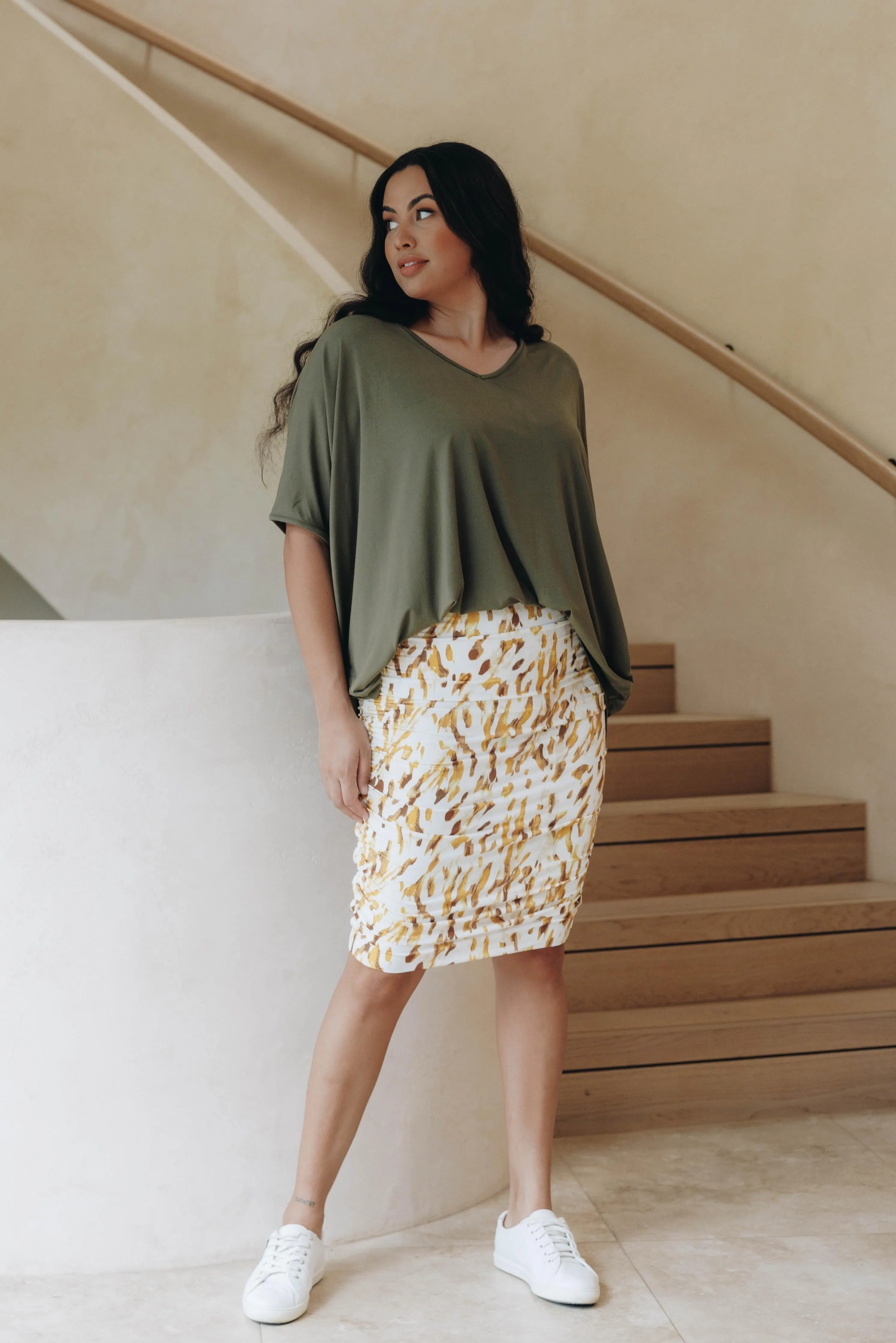 Ruche Skirt | Tuscan Lane | FINAL SALE