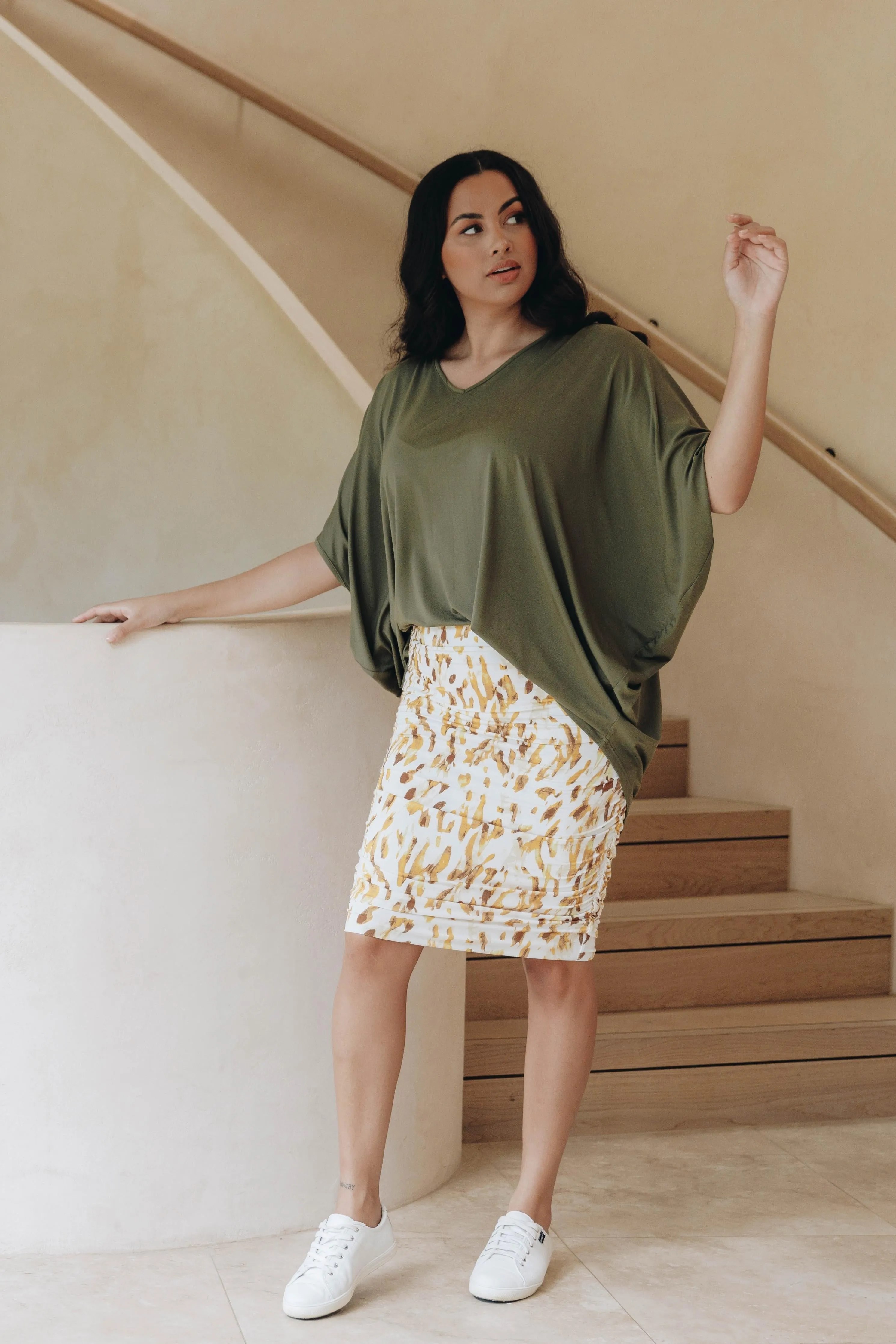 Ruche Skirt | Tuscan Lane | FINAL SALE