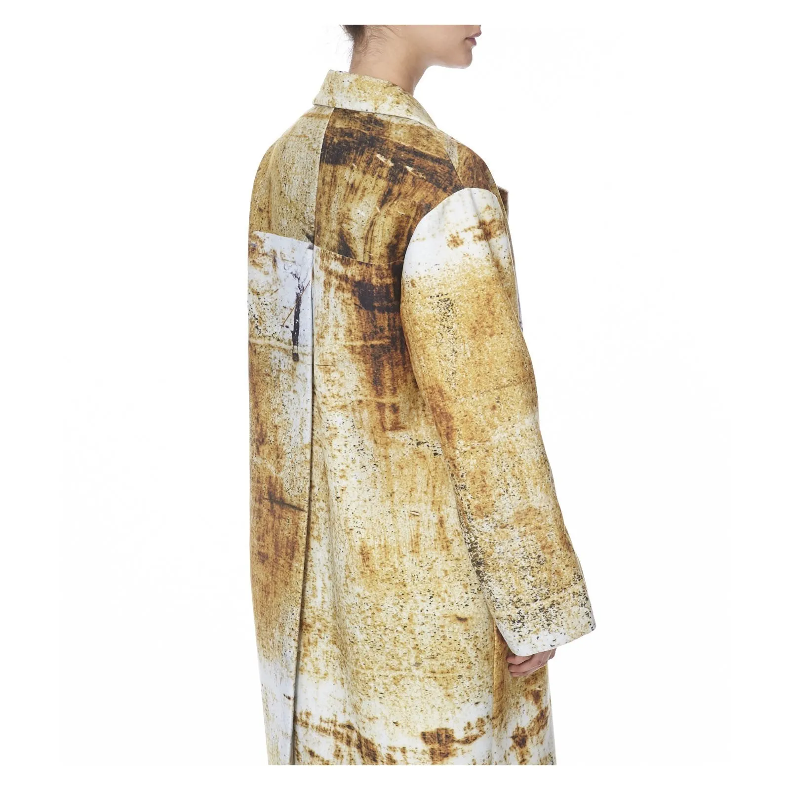 RUST PRINTED COAT