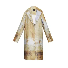 RUST PRINTED COAT