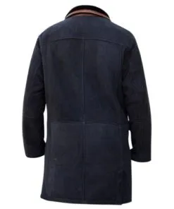 RW Authentic Sheepskin Longmire Black Genuine Leather Coat