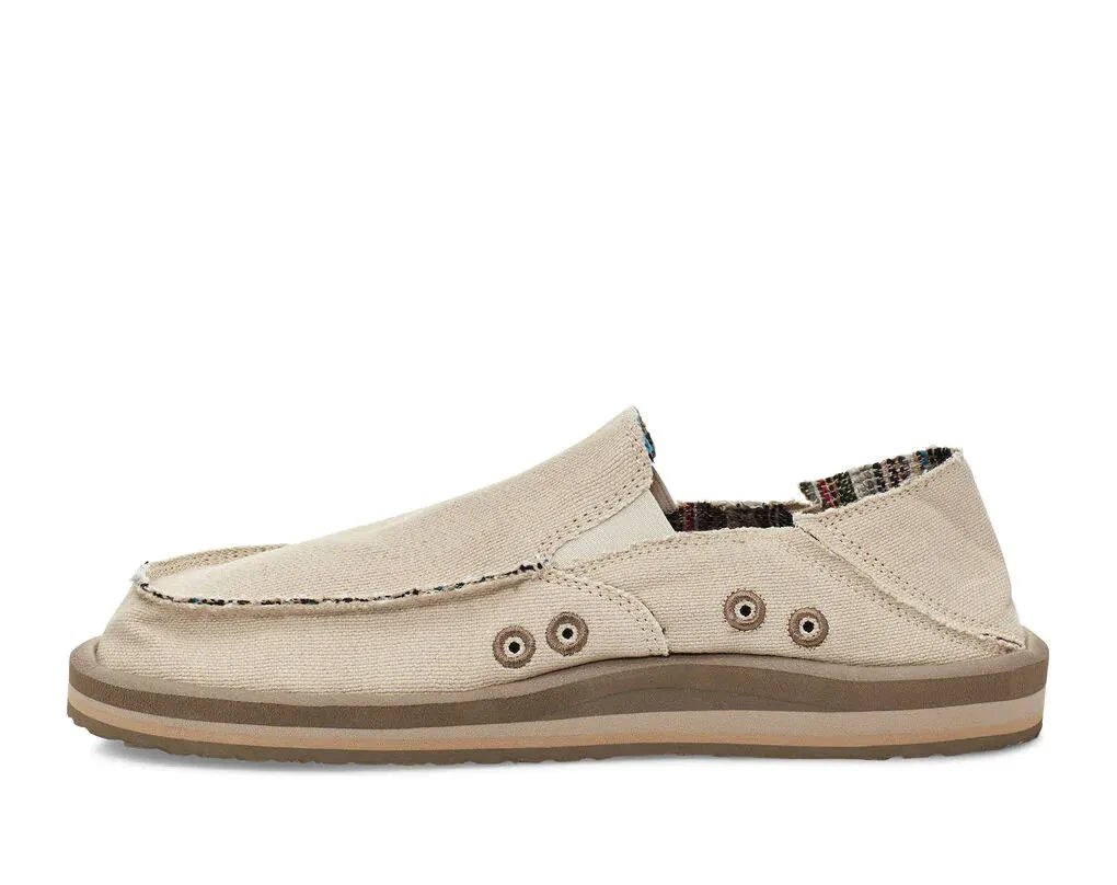 Sanuk Mens Vagabond Soft Top Hemp Natural