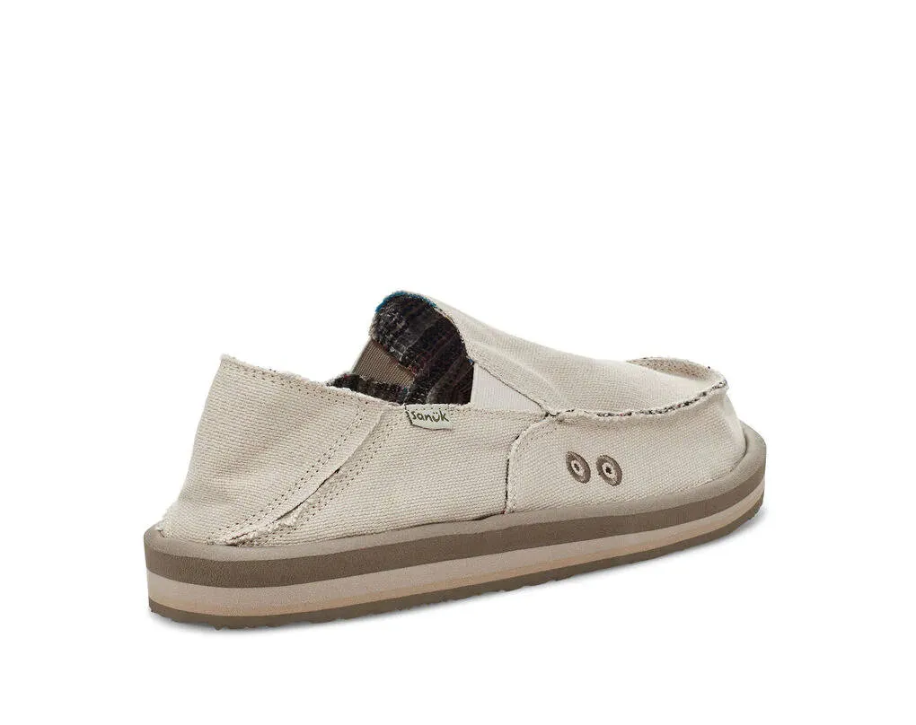 Sanuk Mens Vagabond Soft Top Hemp Natural