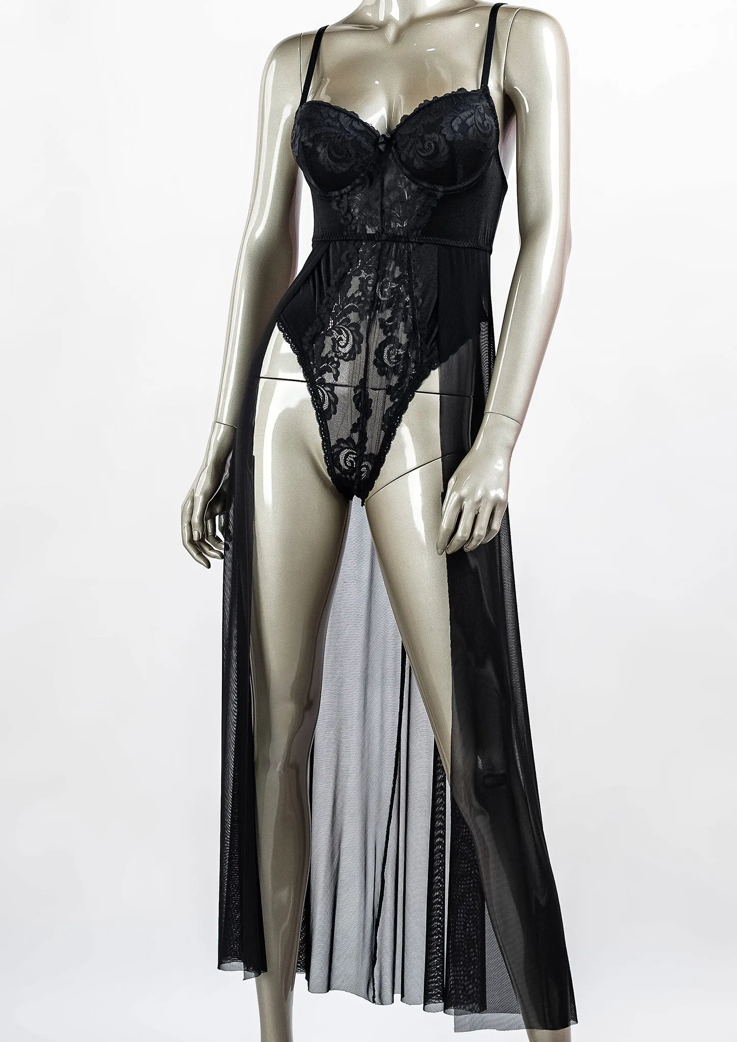 Sexy Mesh Gown Teddy Model Number 4825