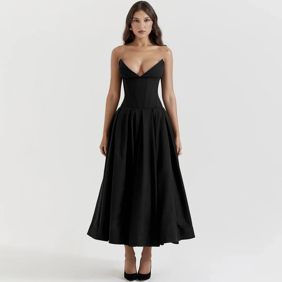 Sexy Strapless Backless Dress - Summer 2024 Fashion Trend