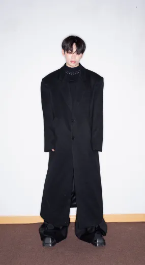 Simple long wool coat