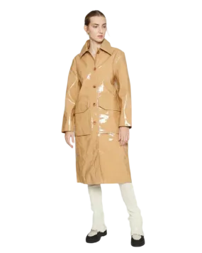 Size XS - Holzweiler Beige Sense Patent Coat