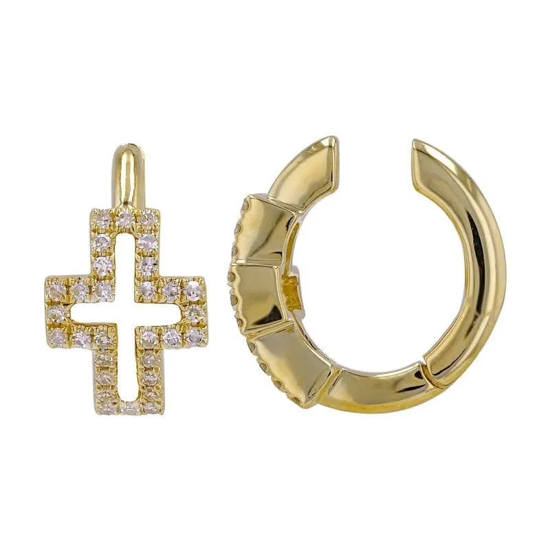 Slip On Cross Cuff Earring