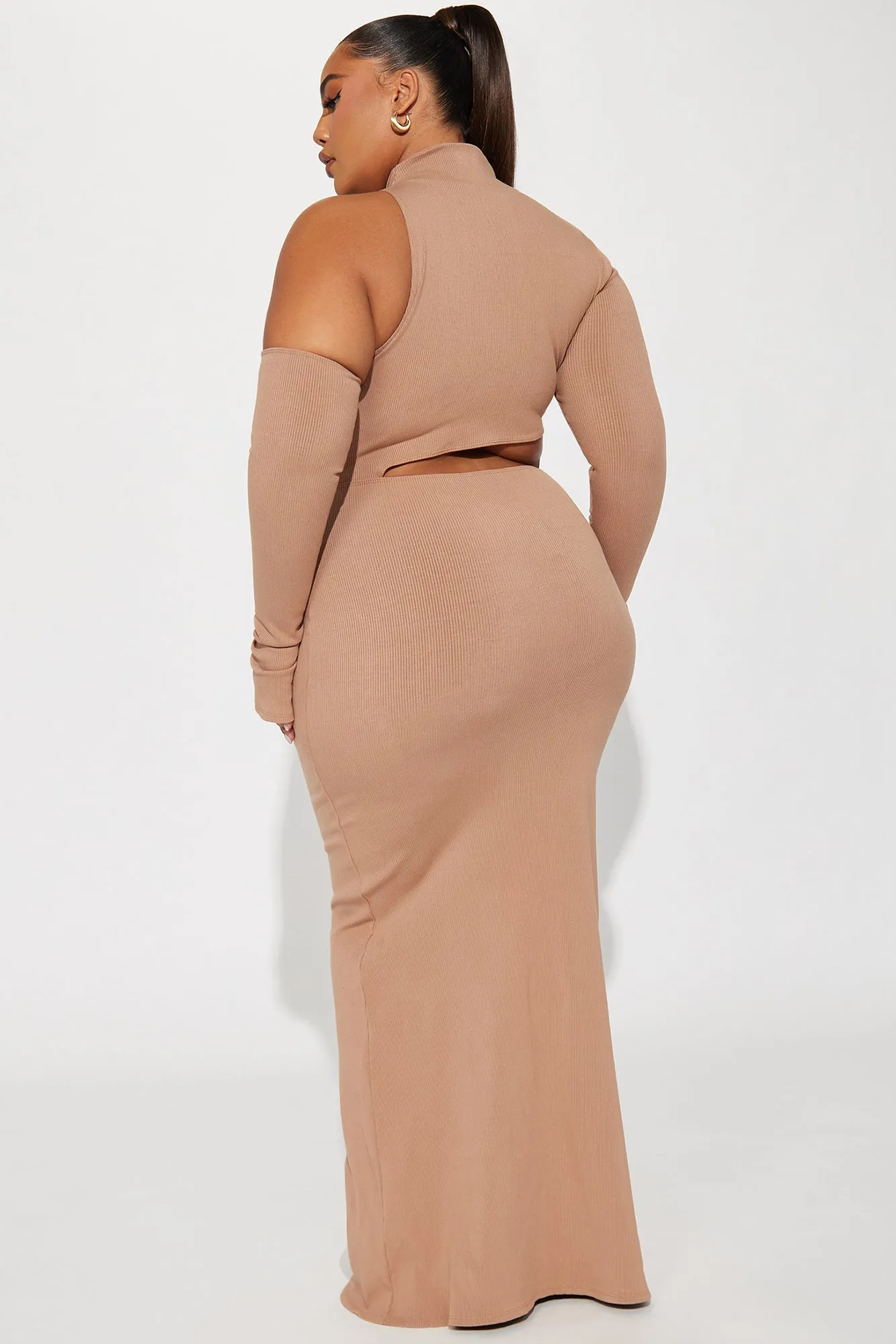 Snatched Maxi Dress - Nude