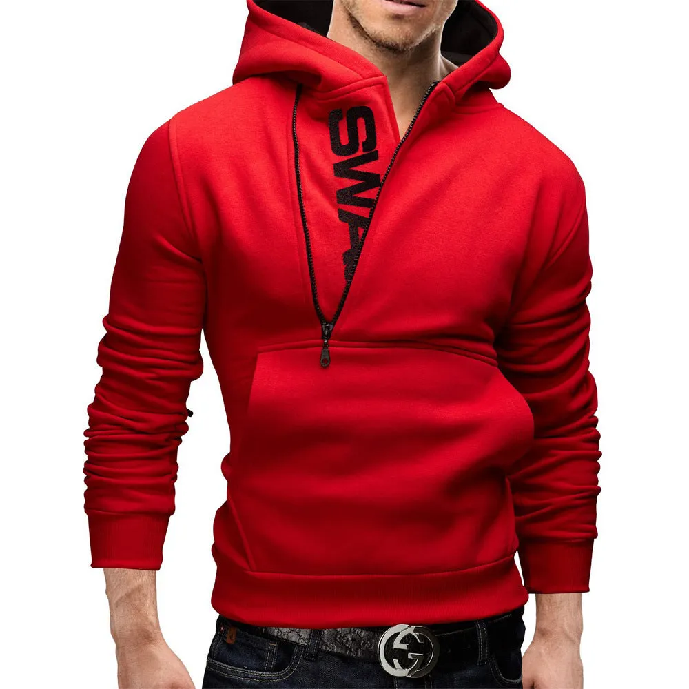 Spring And Autumn Jacket Men's Cardigan Hooded Student Sweater Plus Fat Plus Size Men's Slim Fit