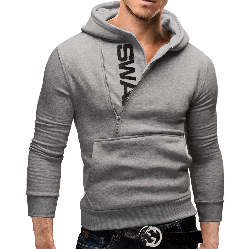 Spring And Autumn Jacket Men's Cardigan Hooded Student Sweater Plus Fat Plus Size Men's Slim Fit