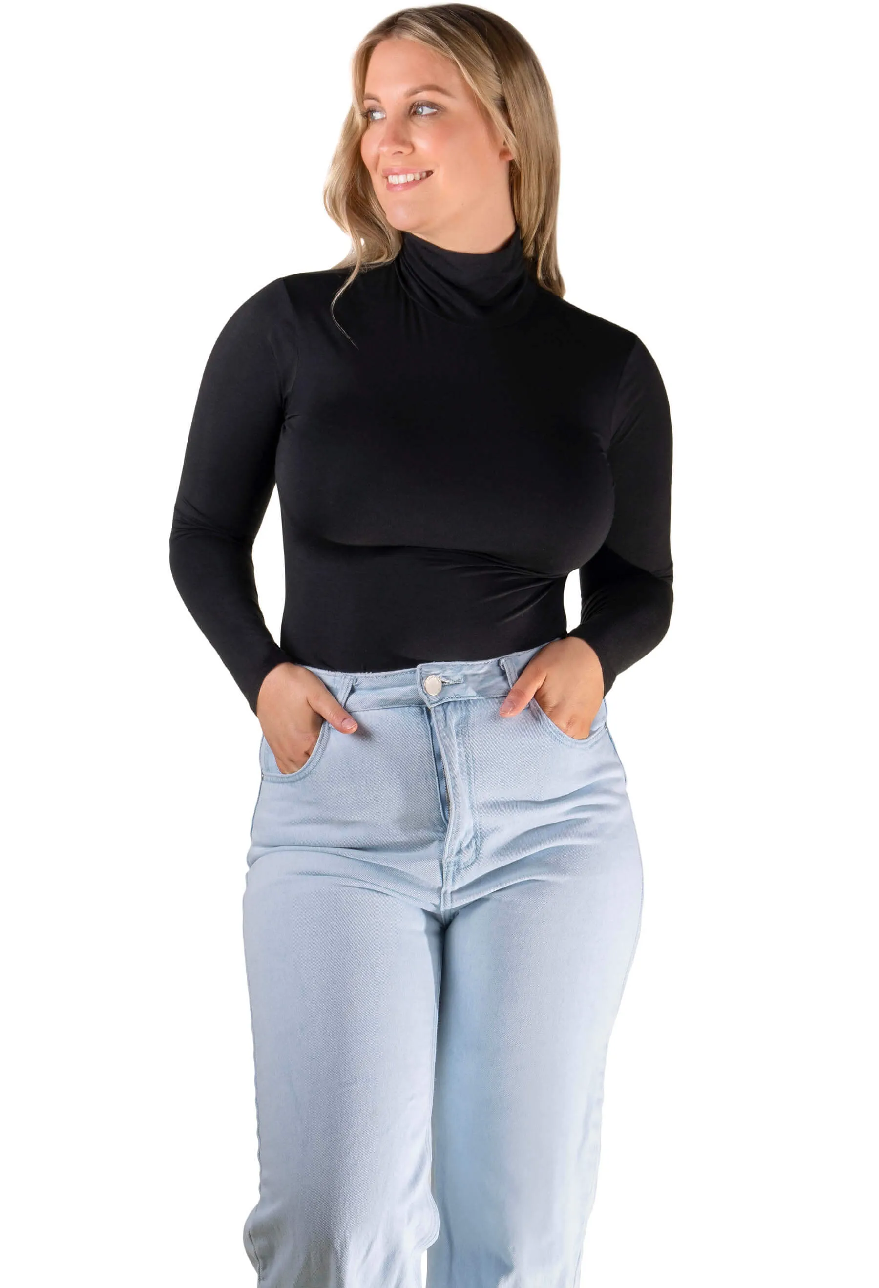 Super Soft Modal Turtleneck Thermal Top - 2 Pack