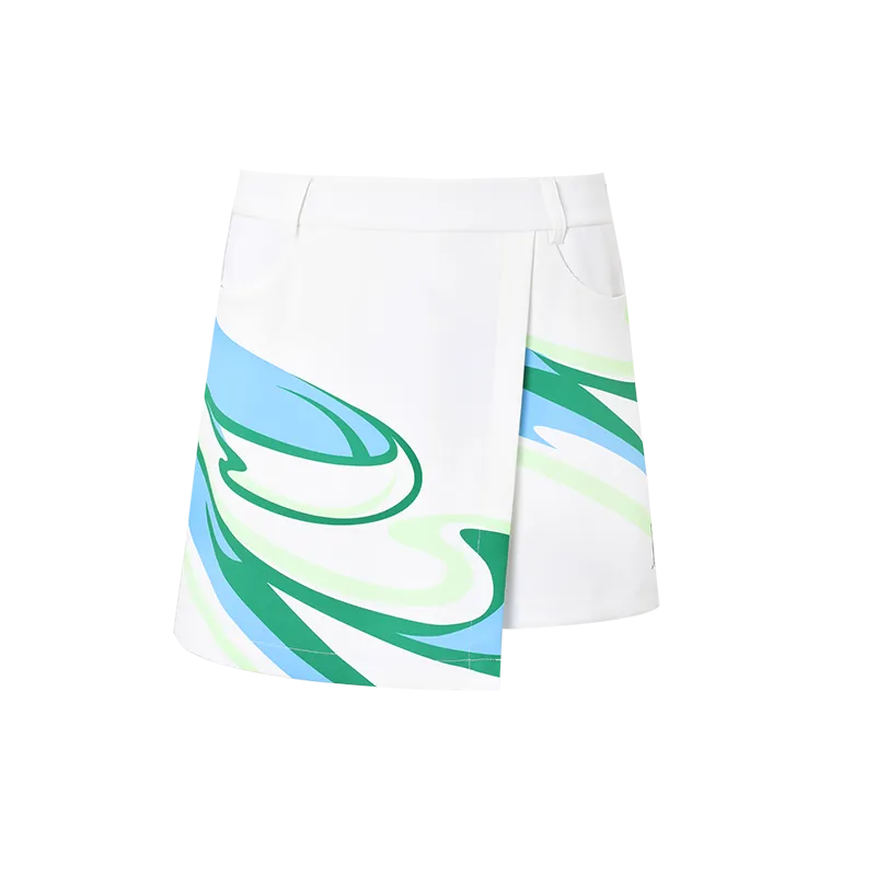 SVG Golf Women's Blue and Green Printed Skort