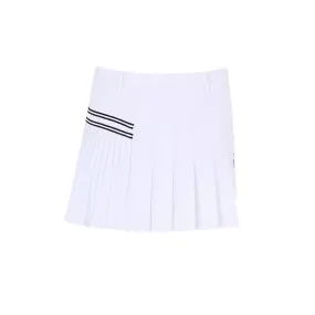 SVG Pure White Stitching Pleated Skort