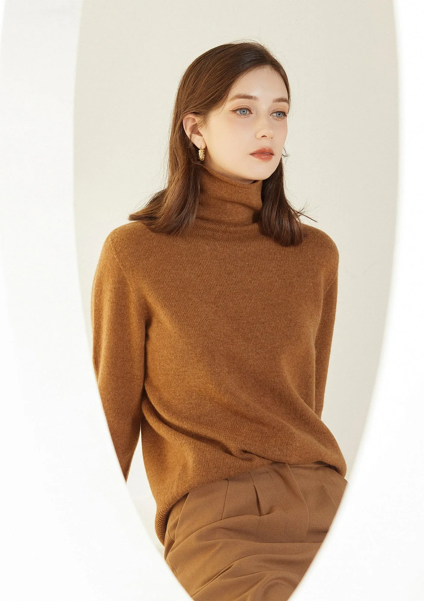 Sylphide | Maia Camel Rollneck Wool Sweater