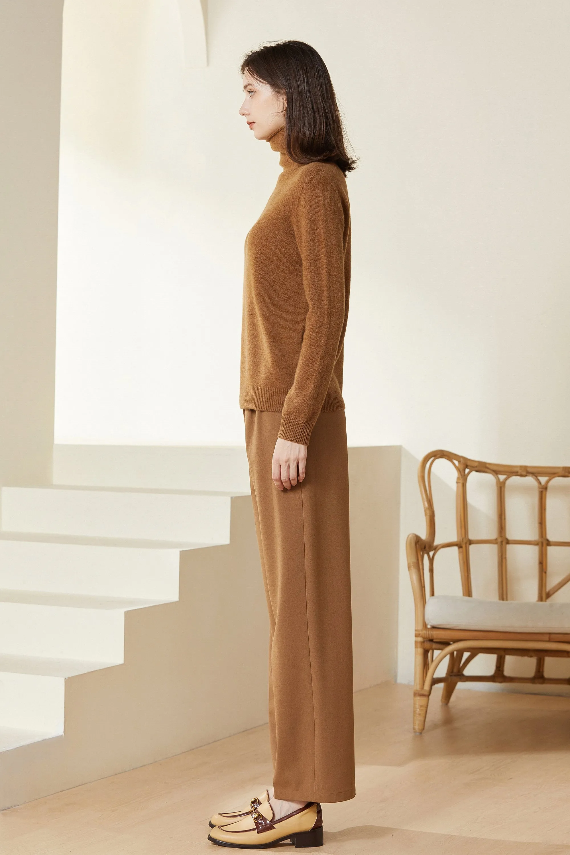 Sylphide | Maia Camel Rollneck Wool Sweater