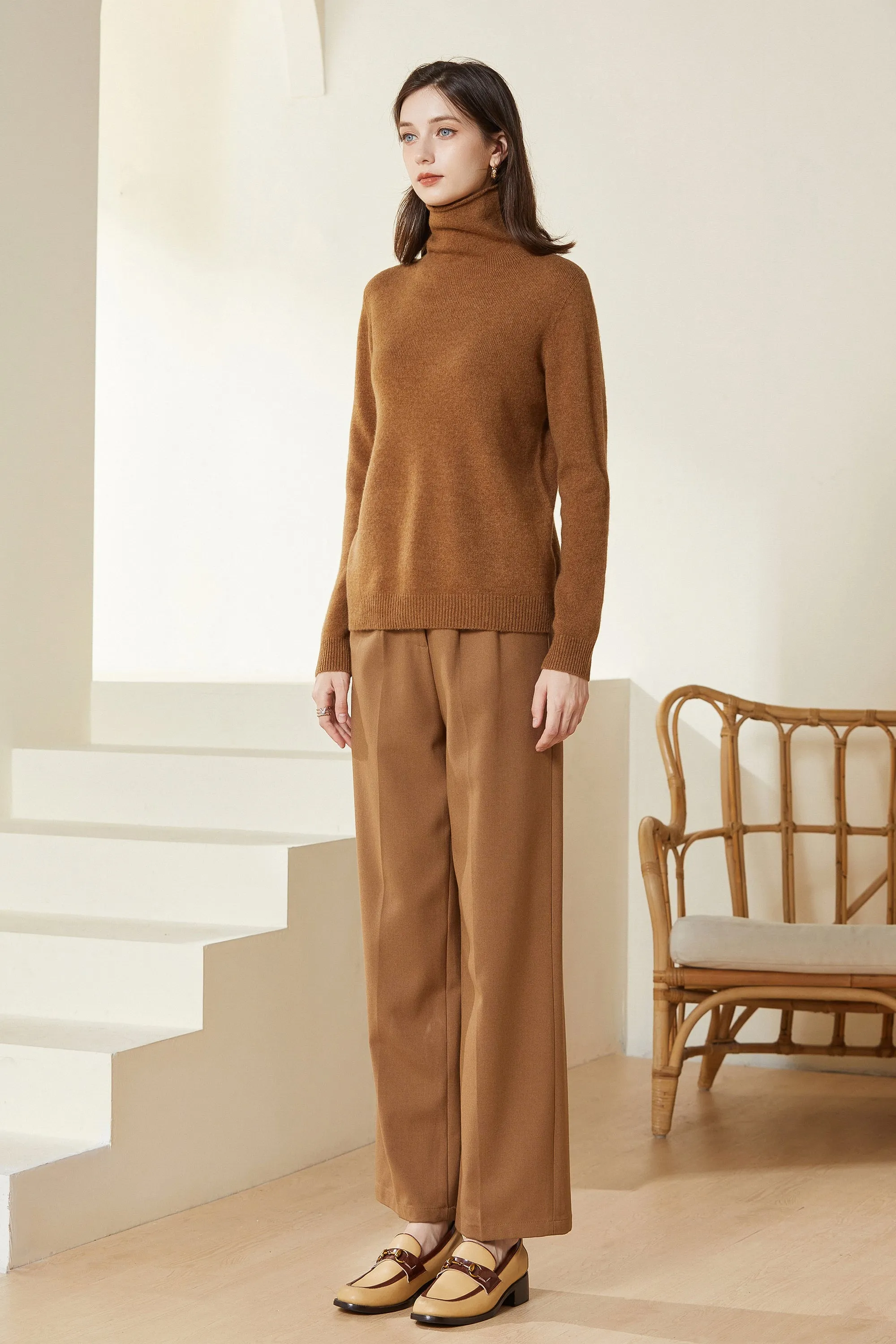 Sylphide | Maia Camel Rollneck Wool Sweater