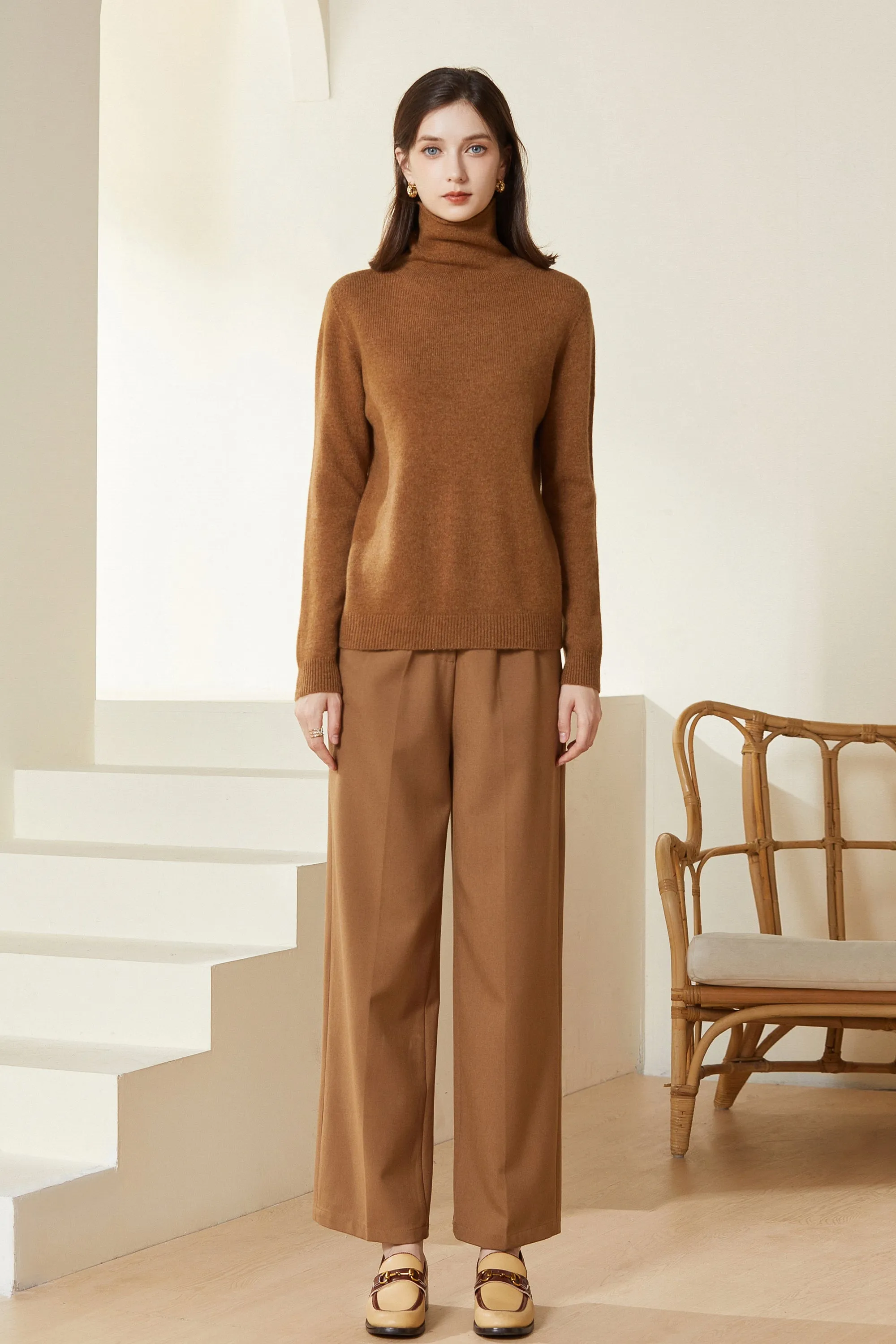 Sylphide | Maia Camel Rollneck Wool Sweater