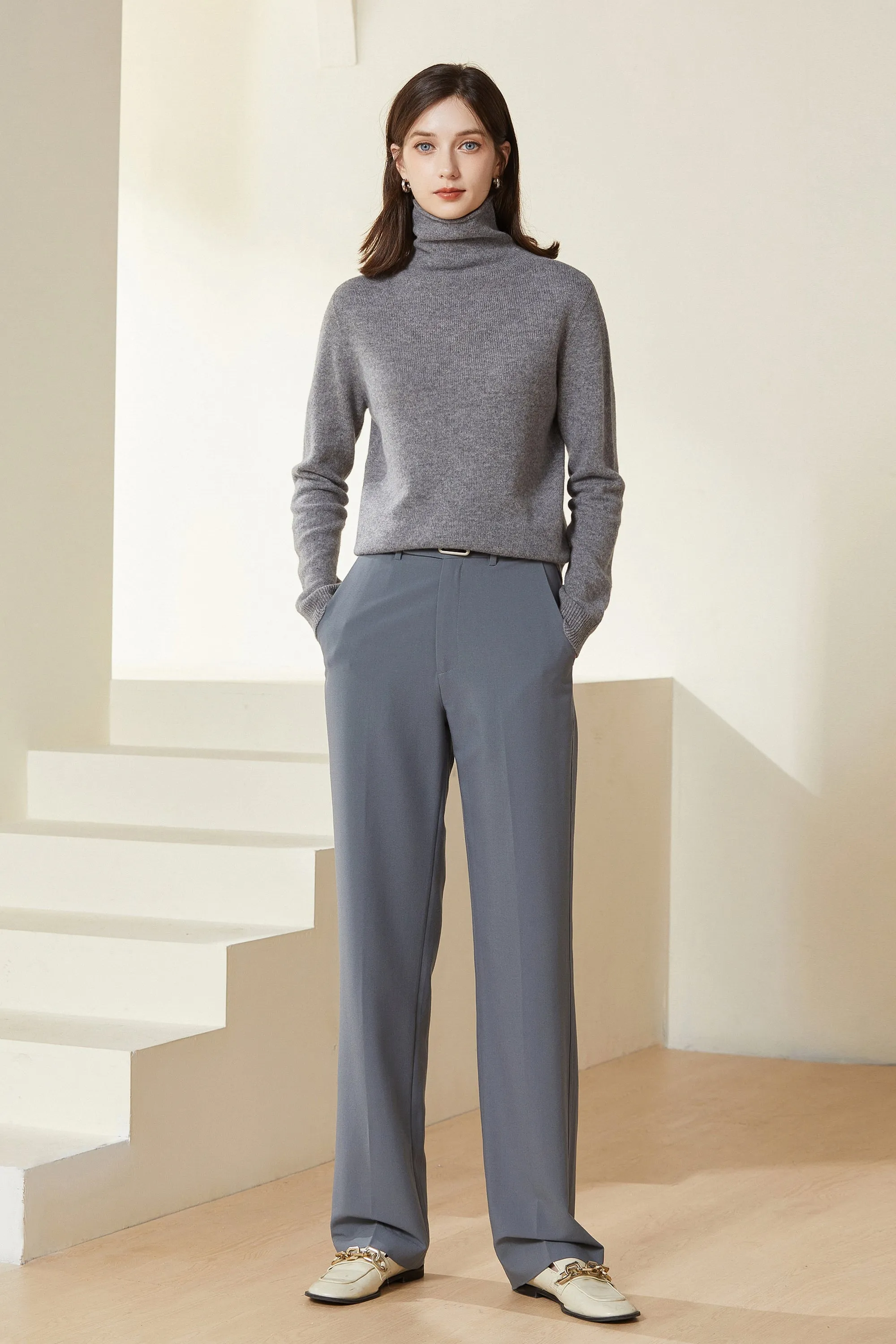 Sylphide | Maia Gray Rollneck Wool Sweater