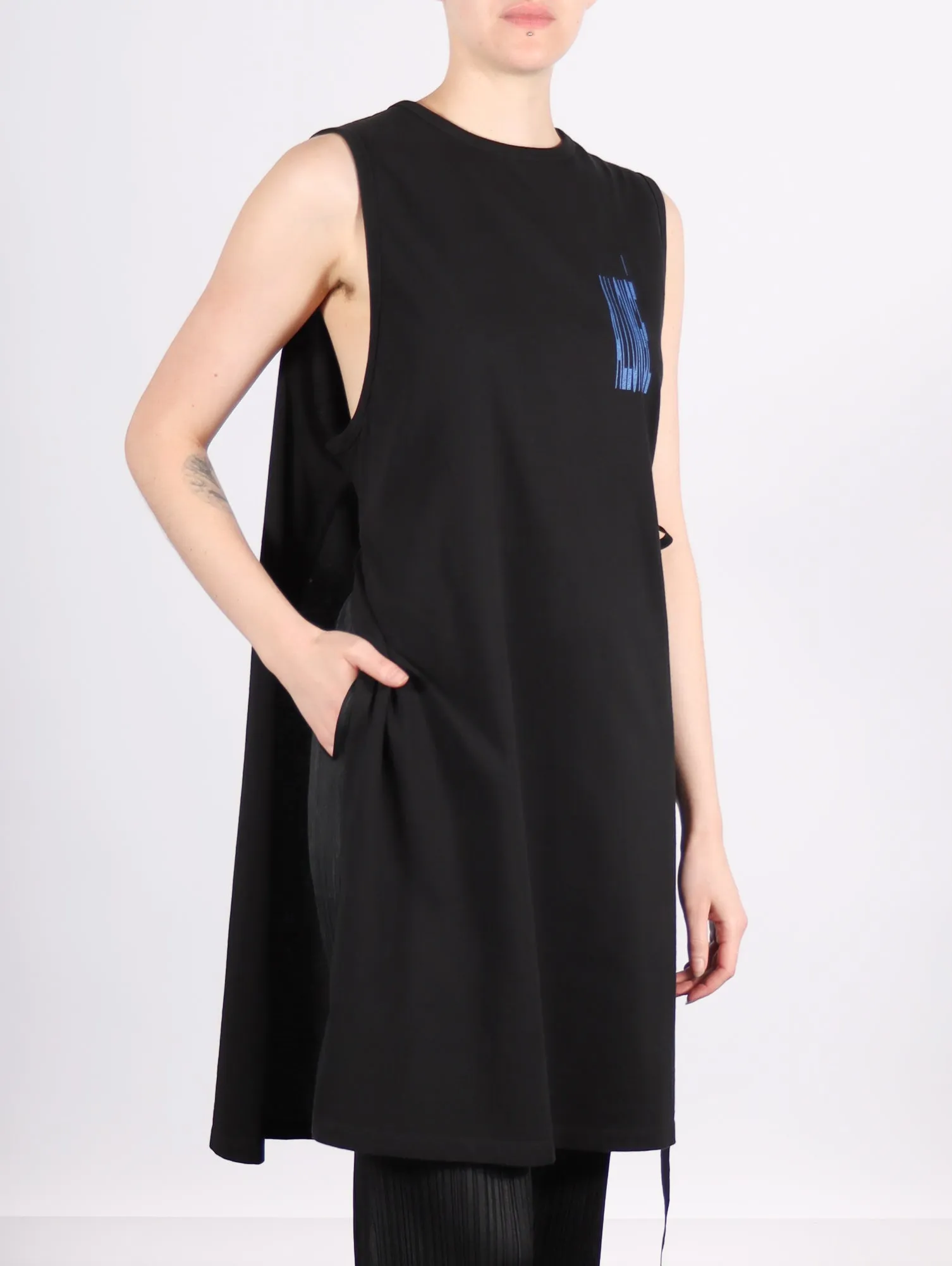 Tank Top in Black by MM6 Maison Margiela