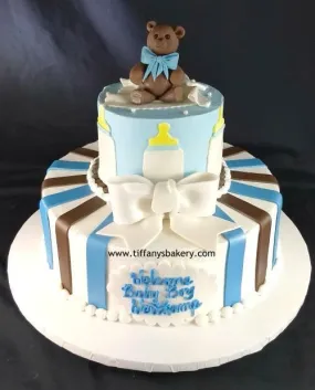 Teddy Bear Baby Celebration Tier Cake