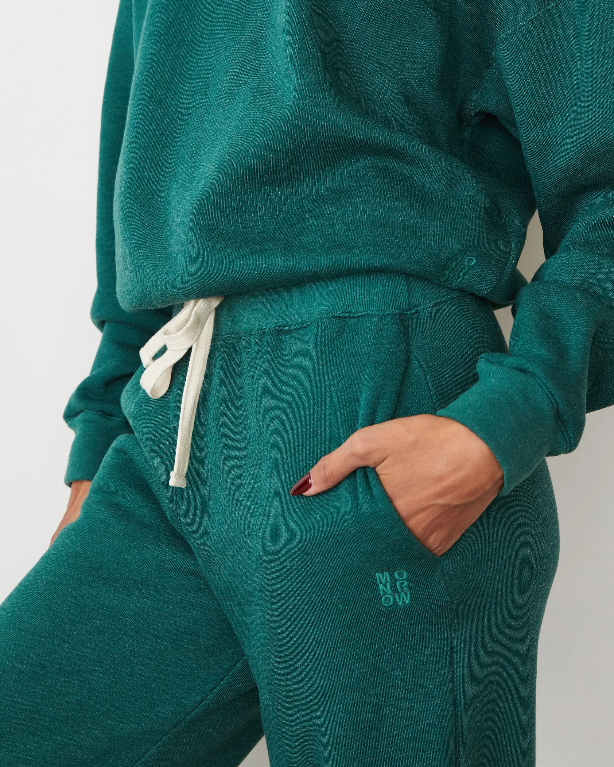 Teddy Fleece Oversized Straight Leg Sweat