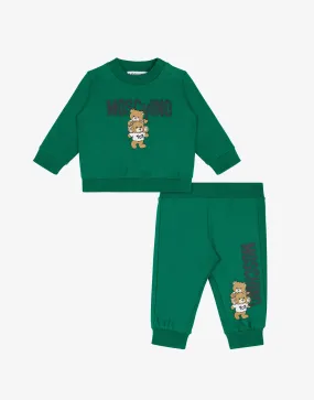 Teddy Logo sweatshirt tracksuit set