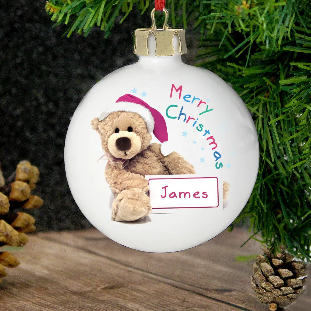 Teddy - Personalised Christmas Bauble