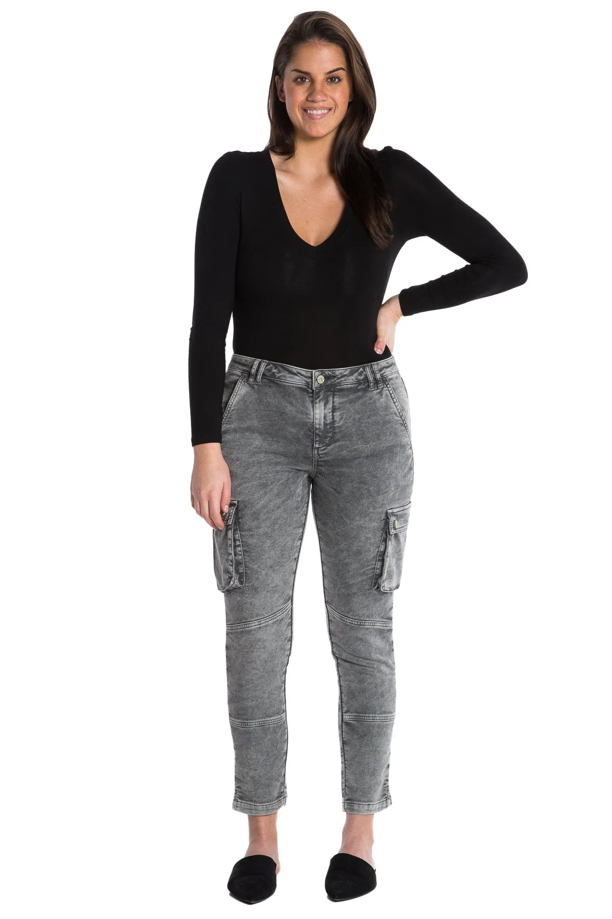 Terry ankle skinny in Ash