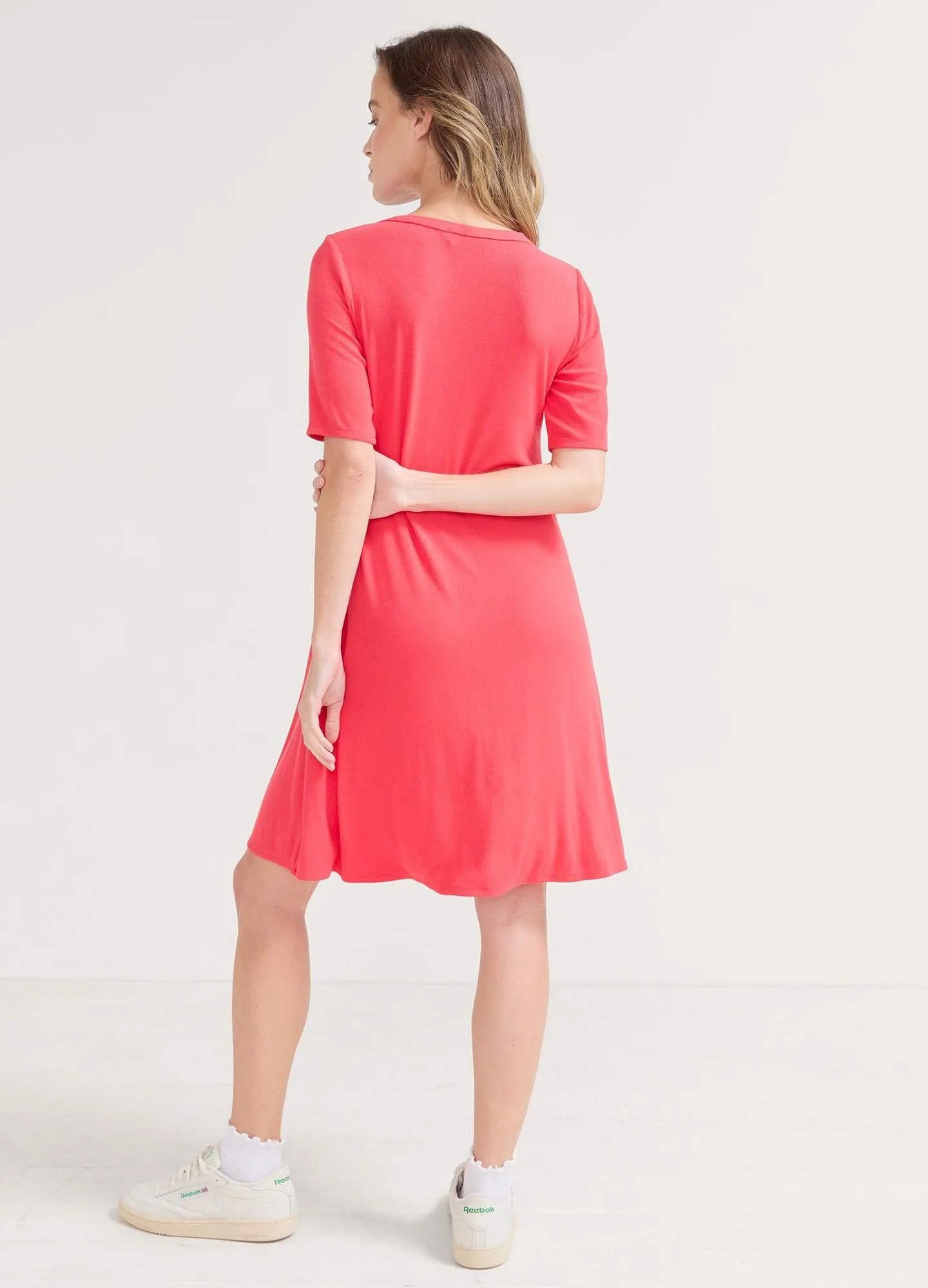 The Softest Rib Nursing Mini Dress