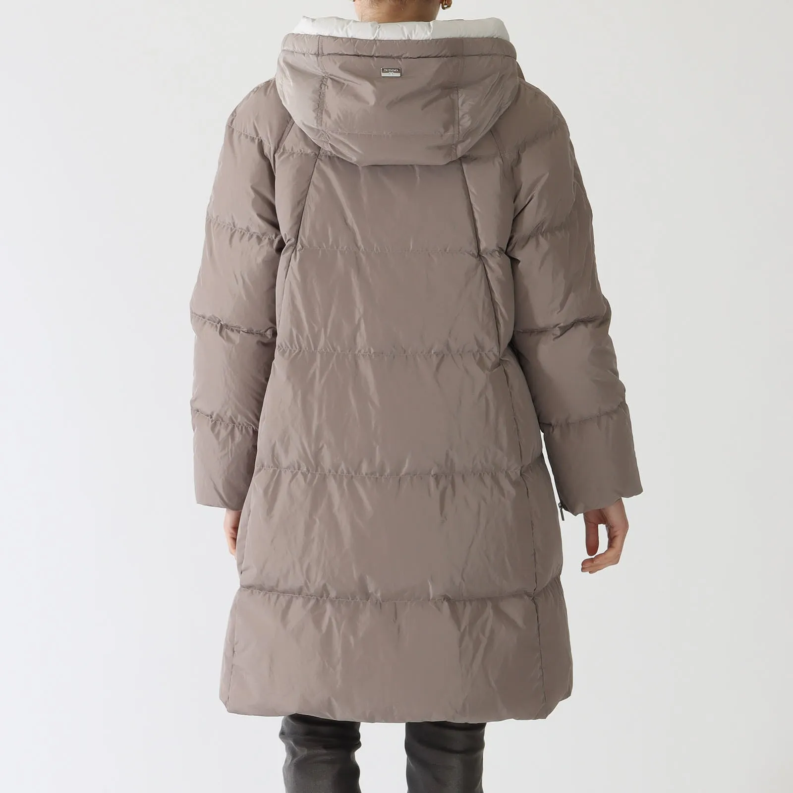 Tortora Hooded Down Quilted Coat