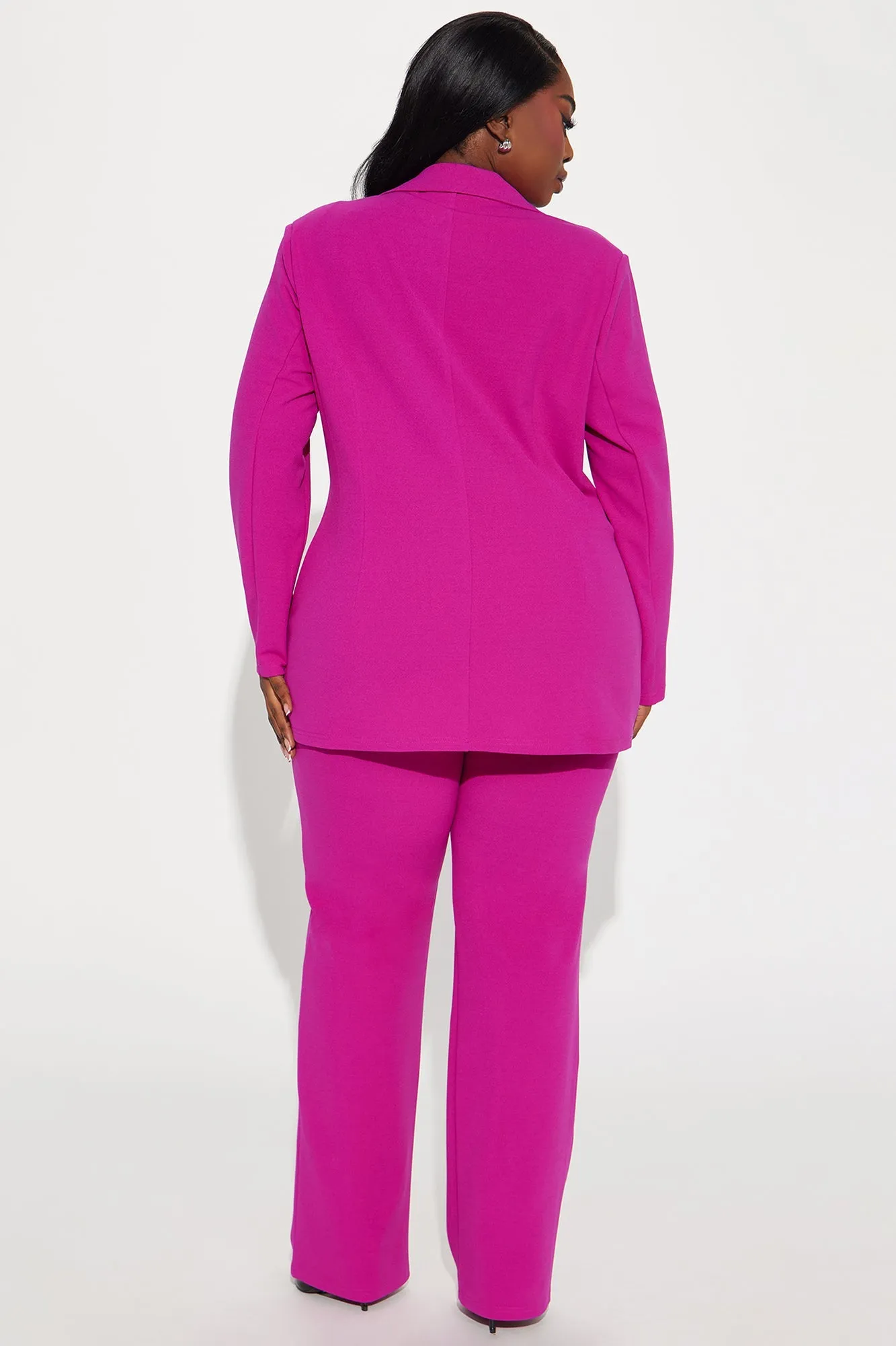 True Leader Blazer Pant Set - Magenta