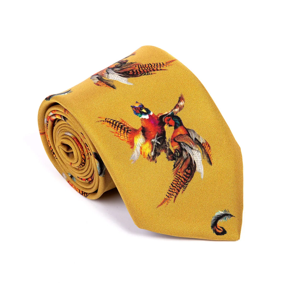 Turf War Gold Silk Tie