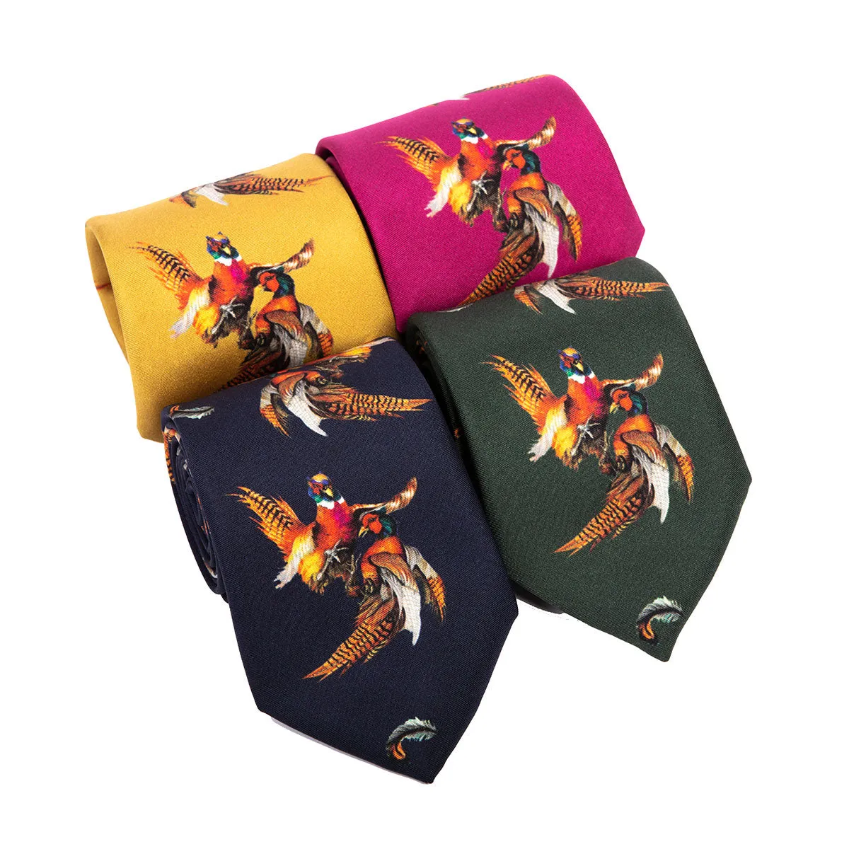 Turf War Gold Silk Tie