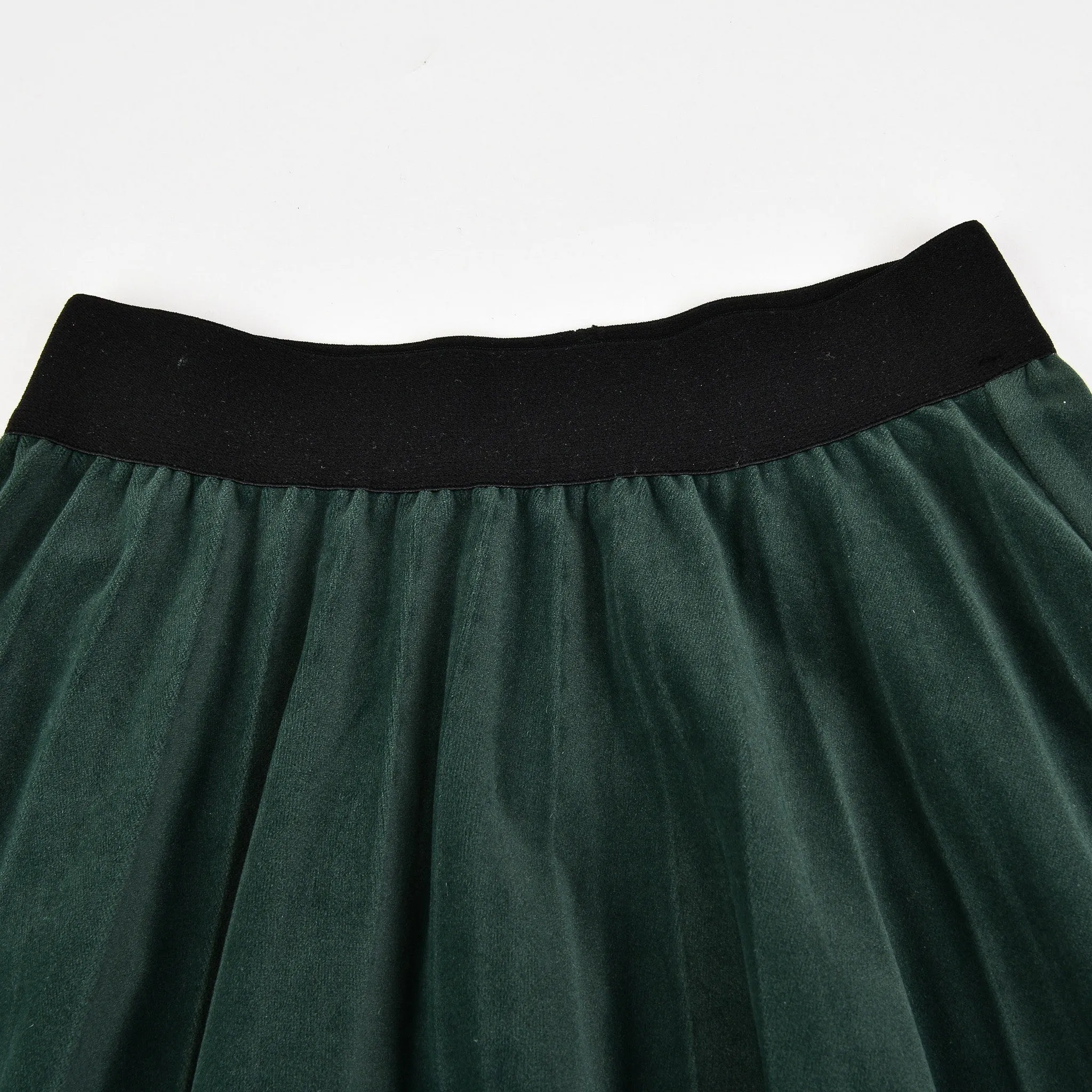 Velvet Pleated Skirt