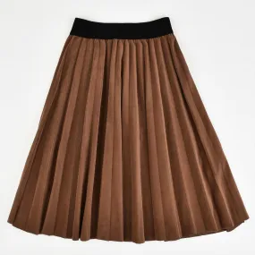 Velvet Pleated Skirt