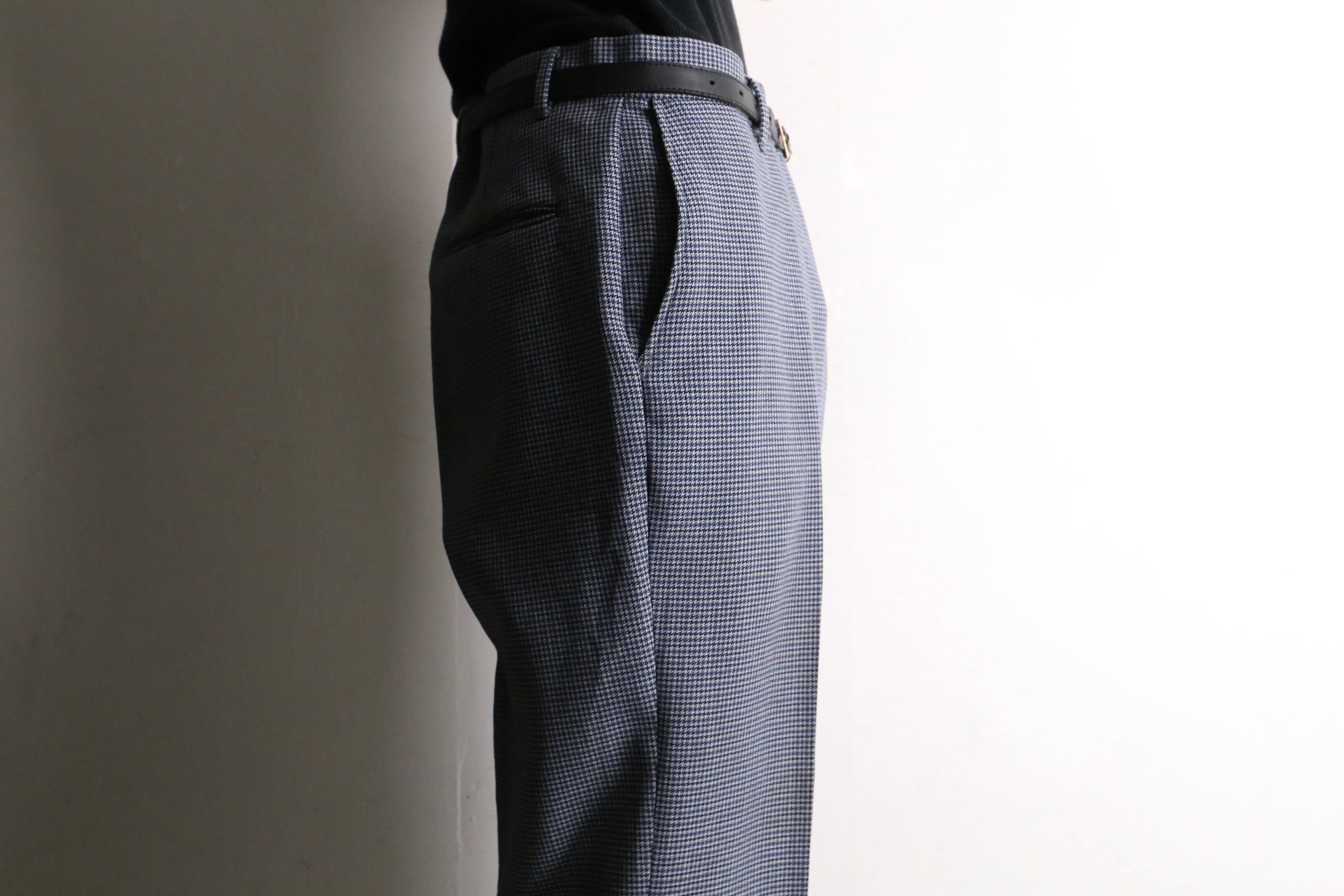 vintage houndstooth pattern flare slacks