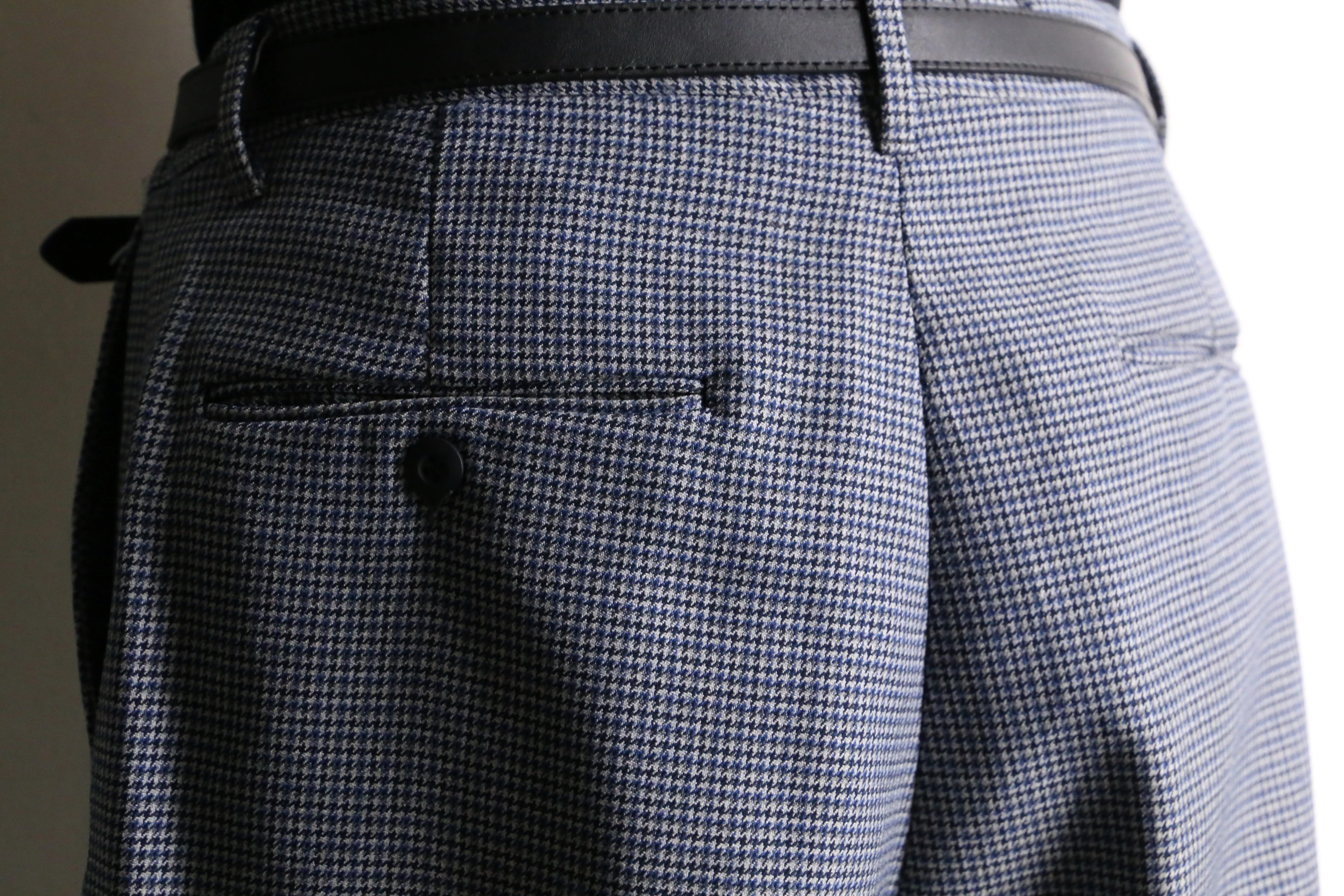 vintage houndstooth pattern flare slacks