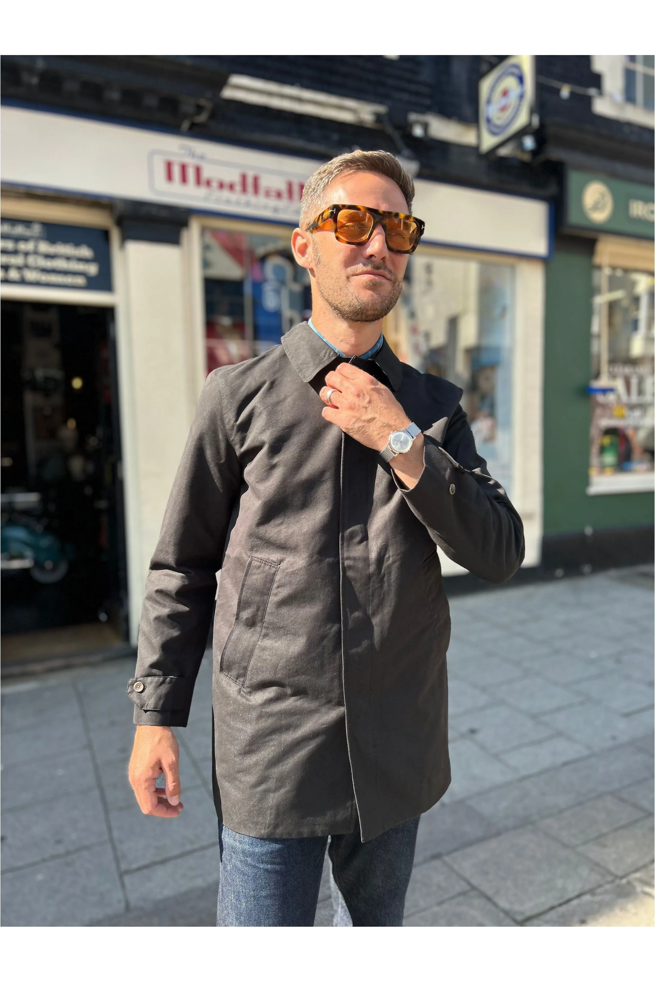 Weekend Offender - Mens Black Whitehouse - Trench Coat