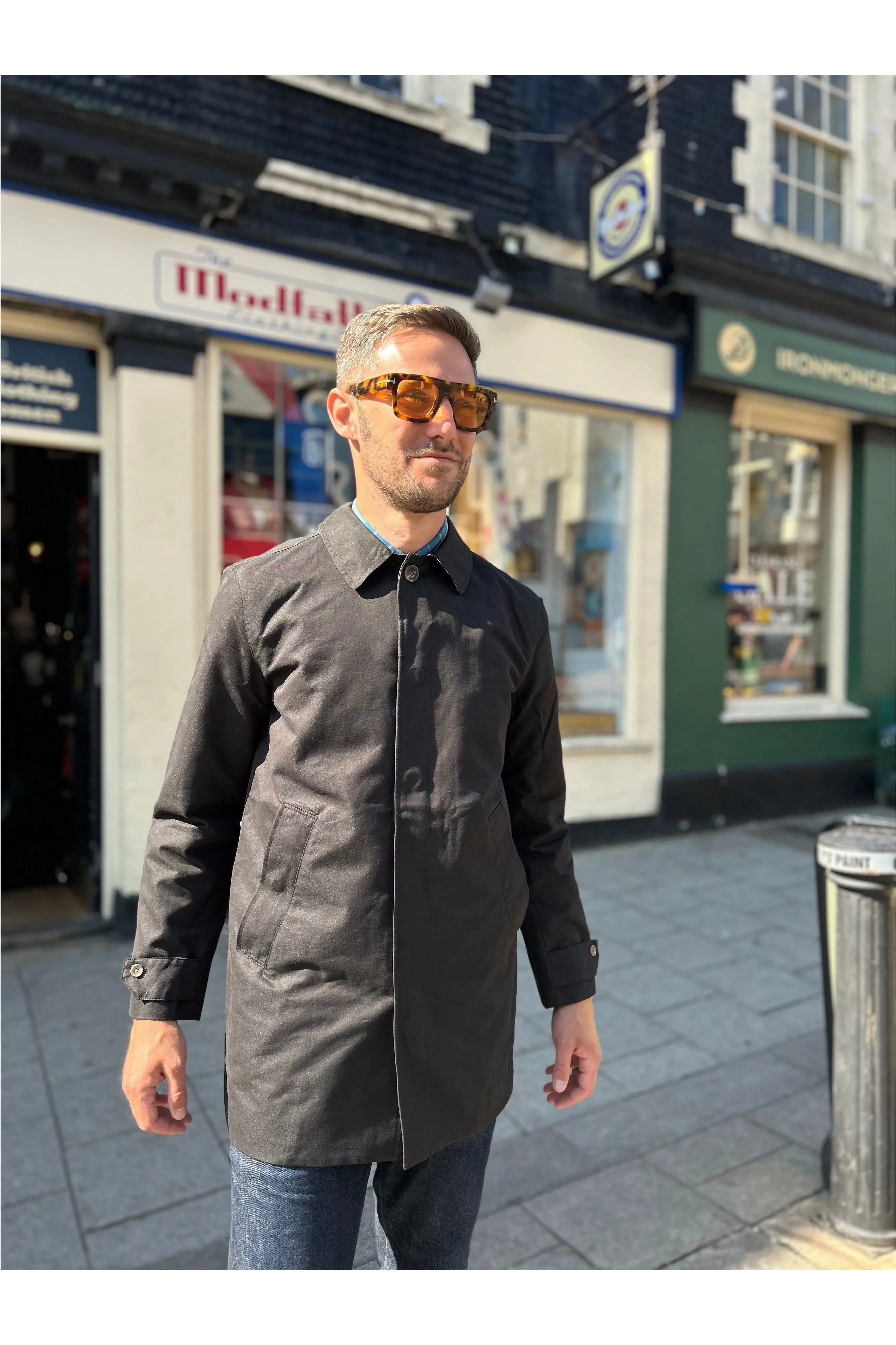 Weekend Offender - Mens Black Whitehouse - Trench Coat