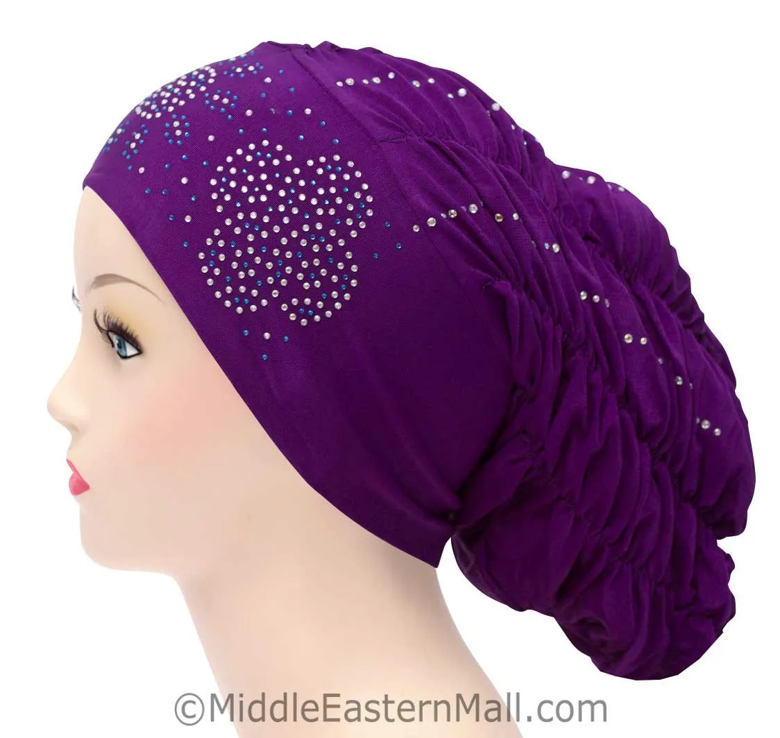 Wholesale 1 Dozen  Petite Royal Snood Caps in different colors & Stone design CLEARANCE